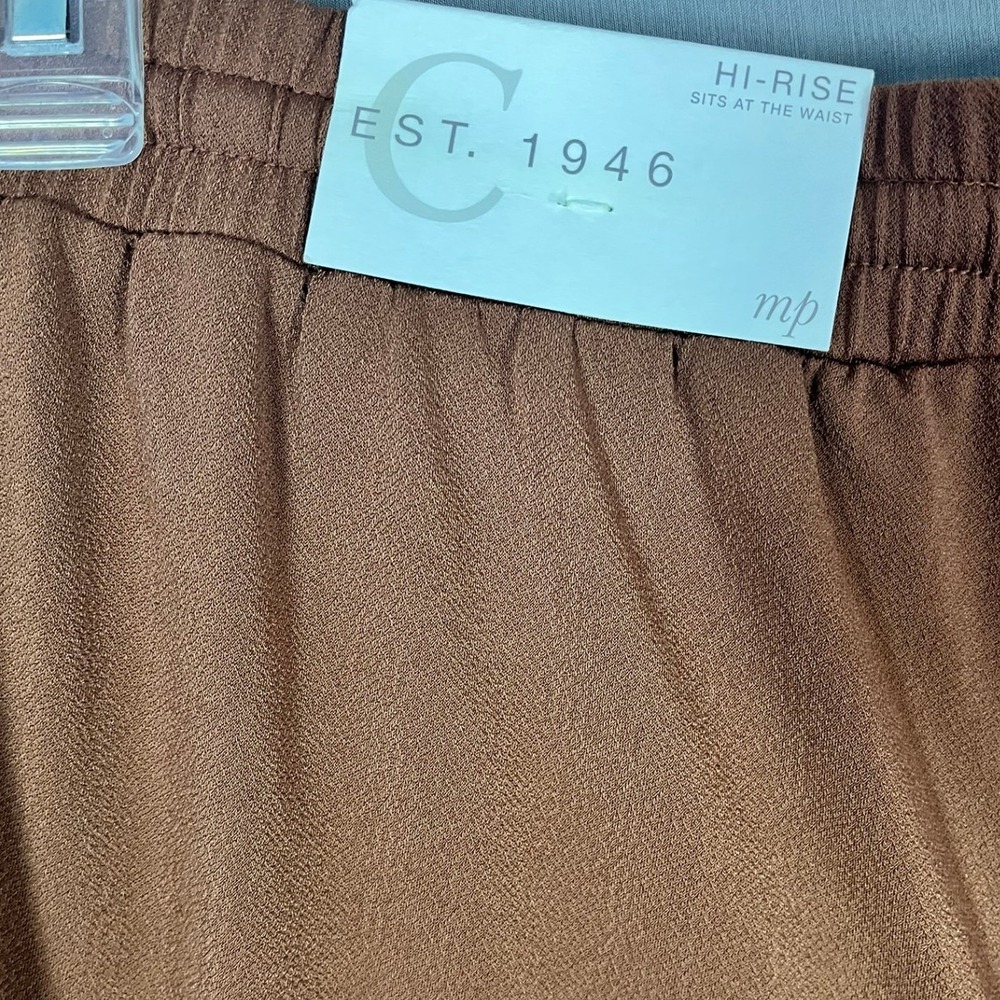 C. Est. 1946 Pants Womens MP Brown Wide Leg Elastic Drawstring NEW - Picture 9 of 10